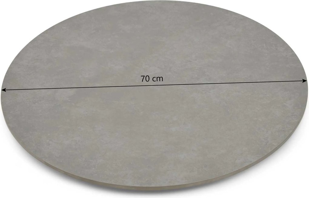 Dining Tuintafel rond 158 cm met lazy susan Grijs Trino