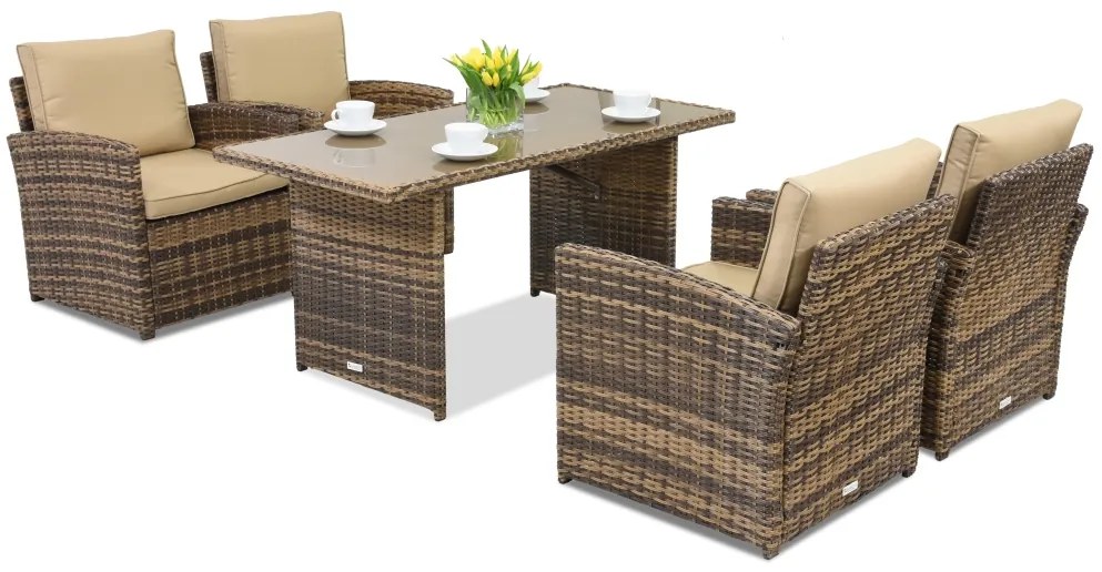 Monaco Premium 4 Garden Point tuinmeubelen bruin