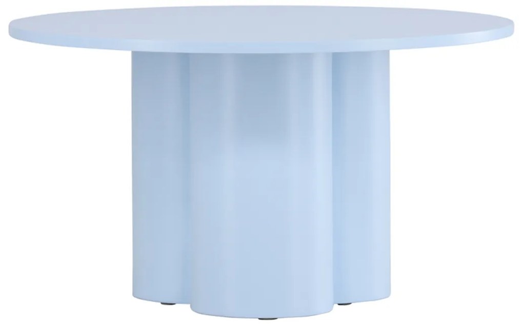 Salontafel Met Cilindervormige Poten Blauw - 80 X 80cm.