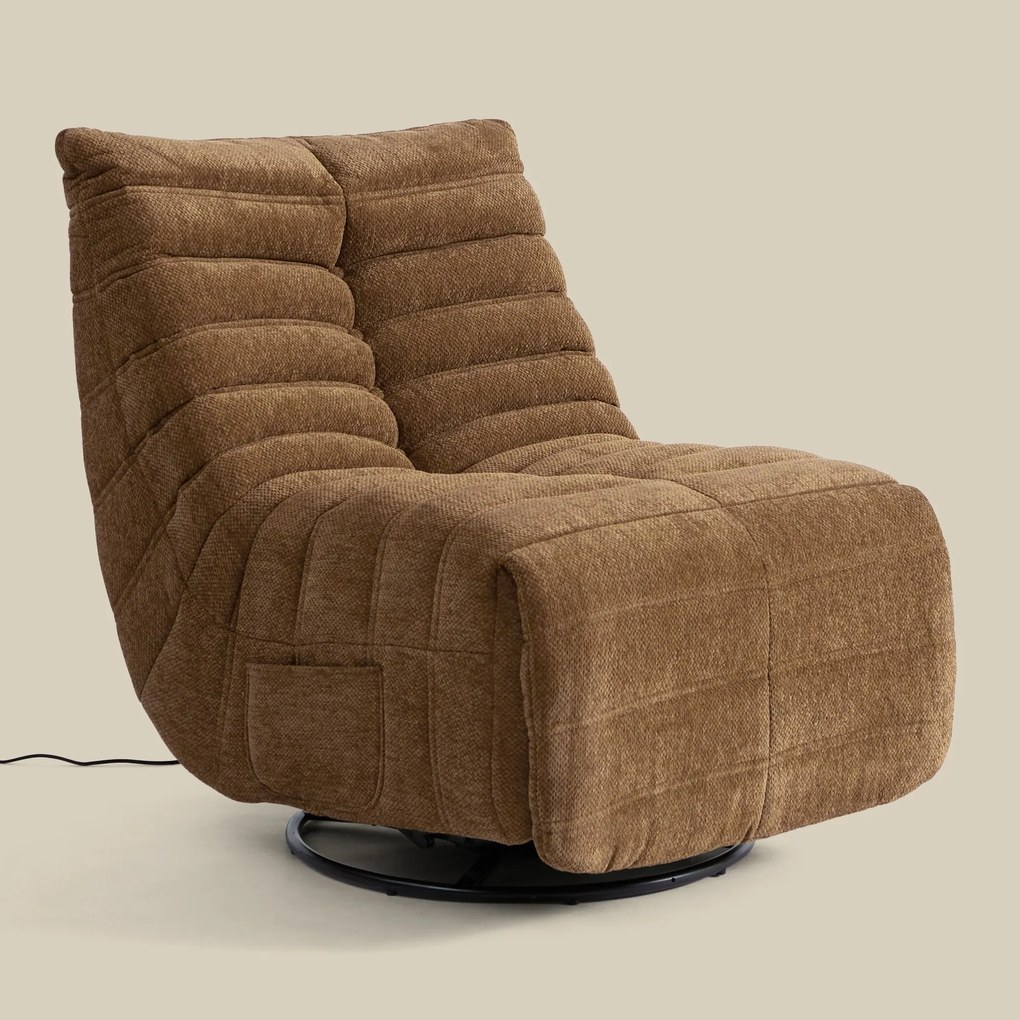 Elektrische Relaxfauteuil Retro Caramel