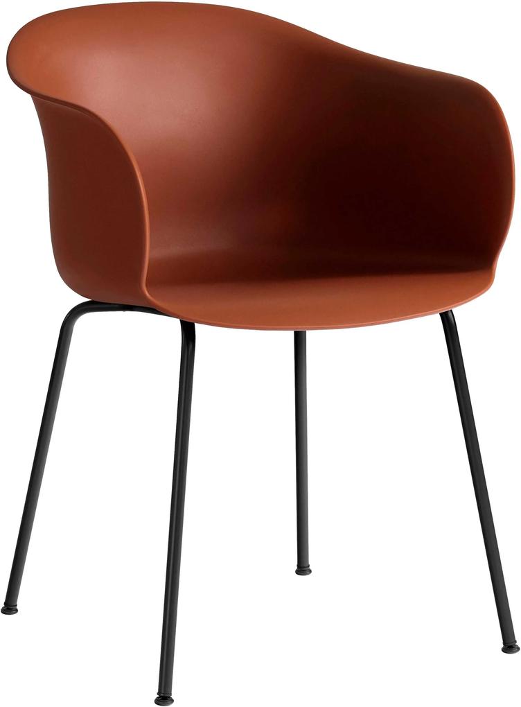 &tradition Elefy JH28 stoel met zwart stalen onderstel copper brown