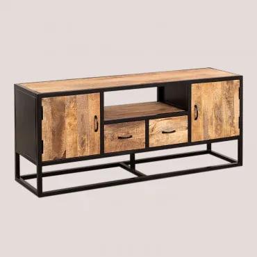 Bavi-stijl houten tv-meubel Natuurlijk Hout - Sklum