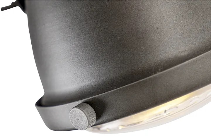 Industriële spot staal met hout kantelbaar 2-lichts - Emado