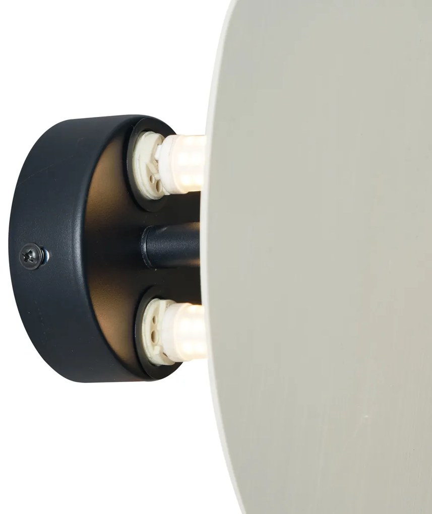 Design wandlamp beige organisch 20 cm 2-lichts - Pulley Design G9 Scandinavisch Binnenverlichting Lamp