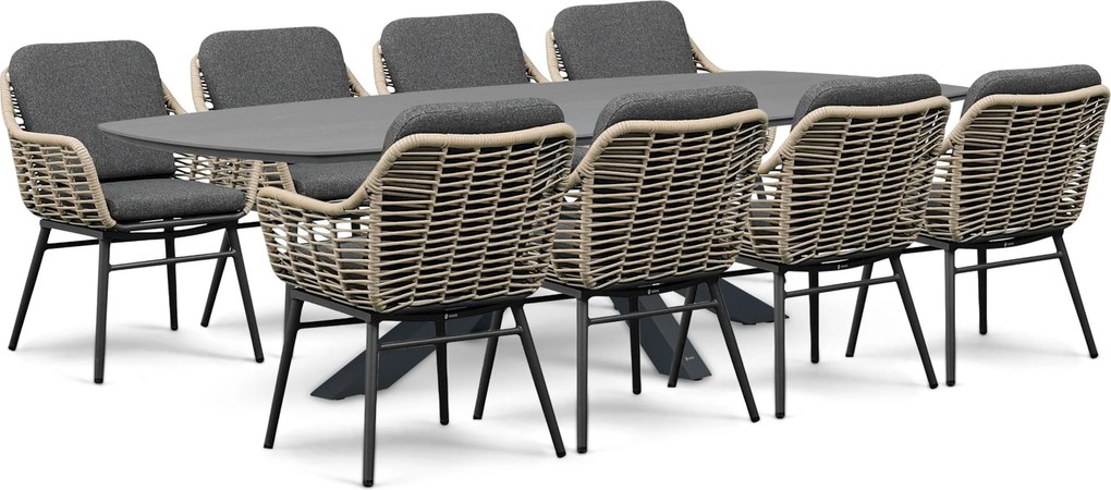 Tuinset 8 personen 300 cm Rope Grijs Coco Antoni/Voyage
