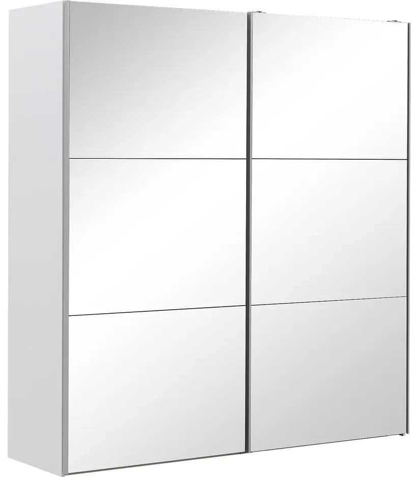 Goossens Kledingkast Easy Storage Sdk, 203 cm breed, 220 cm hoog, 2x 3 paneel spiegel schuifdeuren