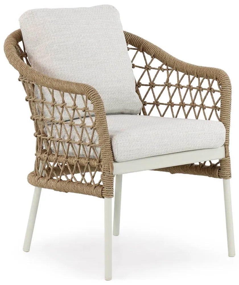 Tuinset 6 personen 225 cm Aluminium/wicker Taupe Coco Bali/Almeria