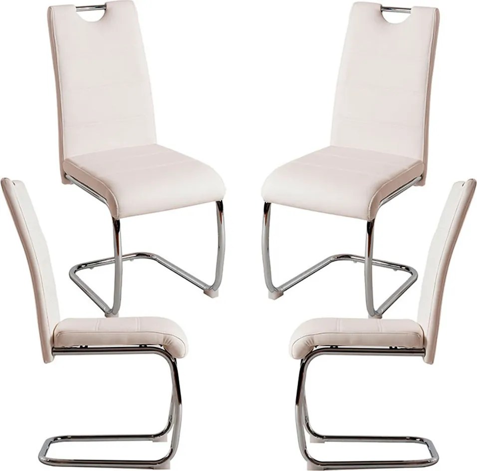 Set 4 Hallen Kunstlederen Stoelen