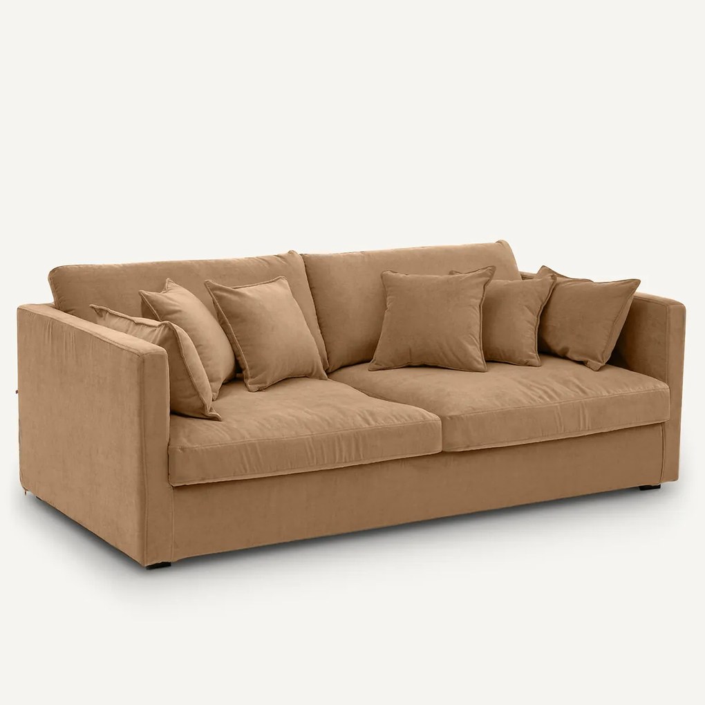 Bank 3-, 4- of 5-zits, in stonewashed fluweel, Néo Kinkajou