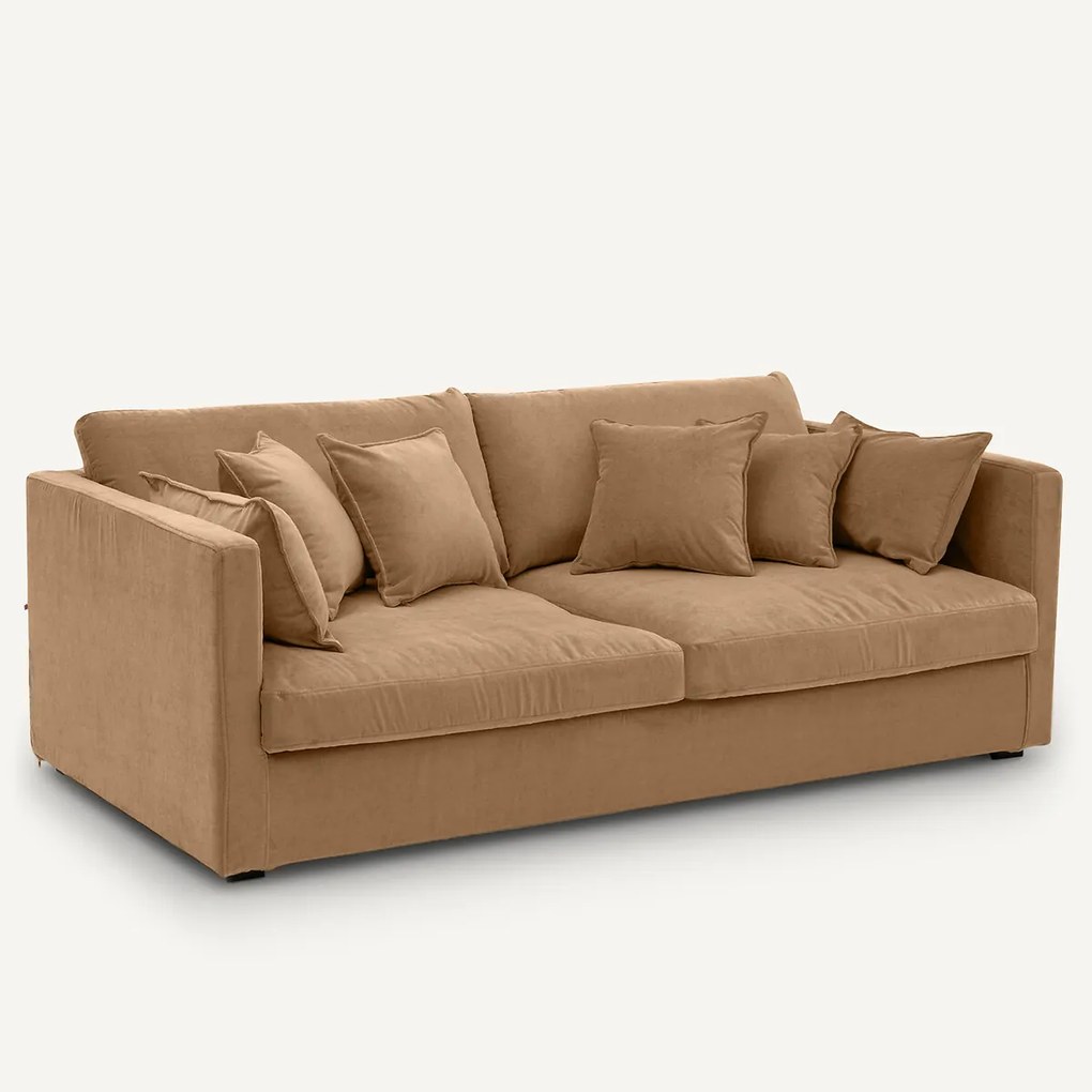 Sofa 3-, 4- of 5-zits, in stonewashed fluweel, NEO KINKAJOU