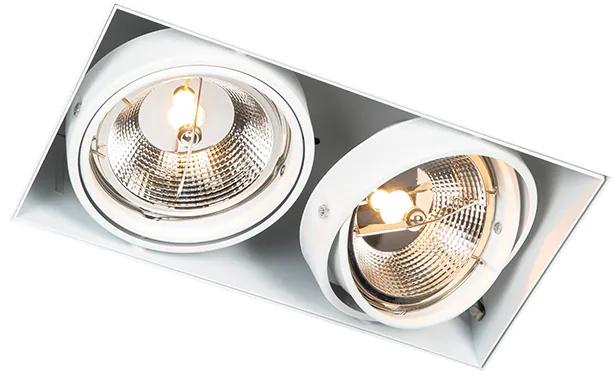 Inbouwspot wit GU10 AR111 trimless 2-lichts - Oneon Modern GU10 Binnenverlichting Lamp