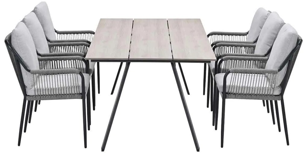 Garden Impressions Stevie tuinset 7-delig - Braga tuintafel 220x100 cm