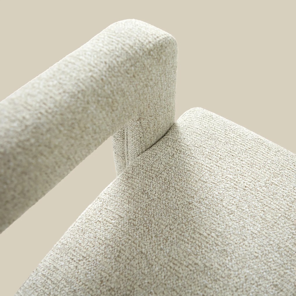 Japandi Fauteuil Beige Stof