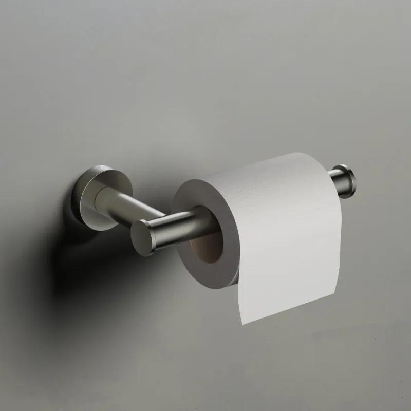Cobber toiletrolhouder zonder klep, geborsteld nikkel