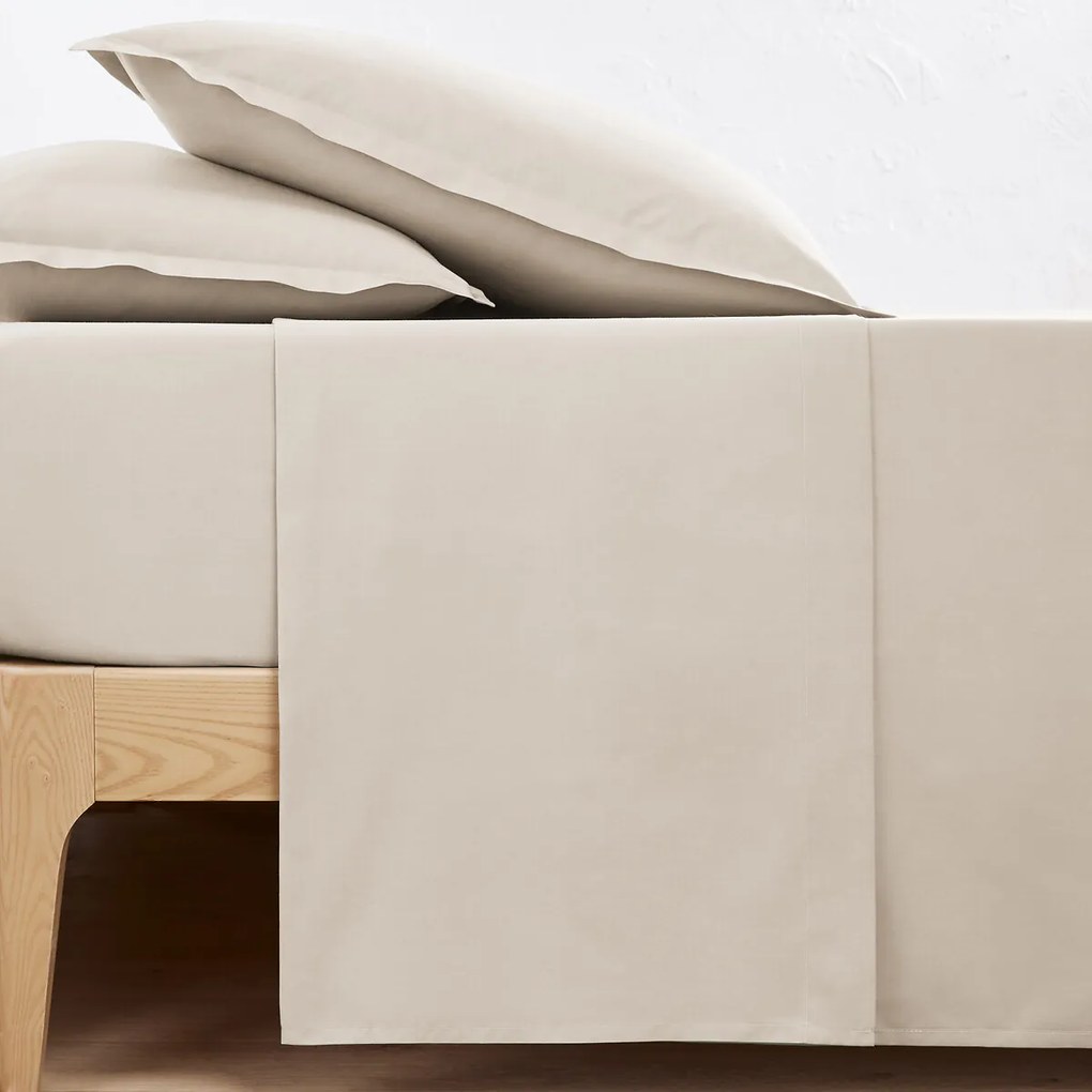 Effen plat laken in perkalkatoen Scenario