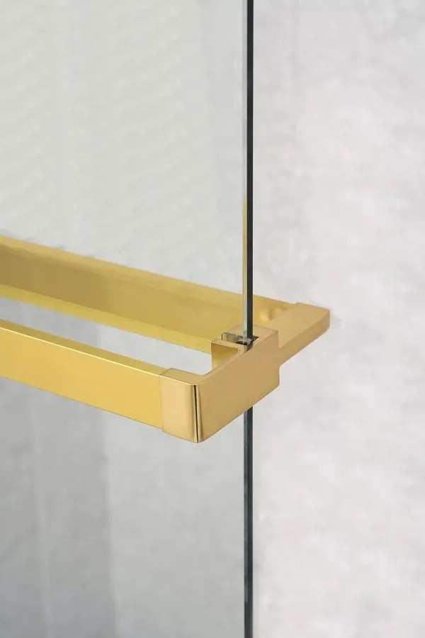 Sapho Shelf handdoekhouder en planchet voor douchewand goud mat