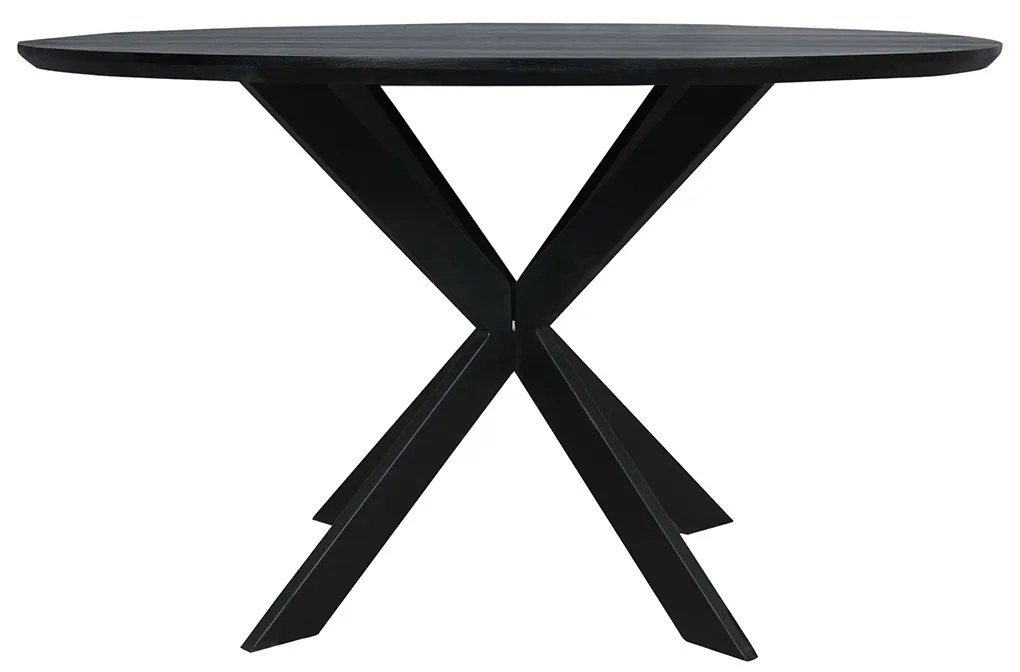 Starfurn Ferris Ronde Eettafel Zwart Eiken 130 Cm - 130 X 130cm.