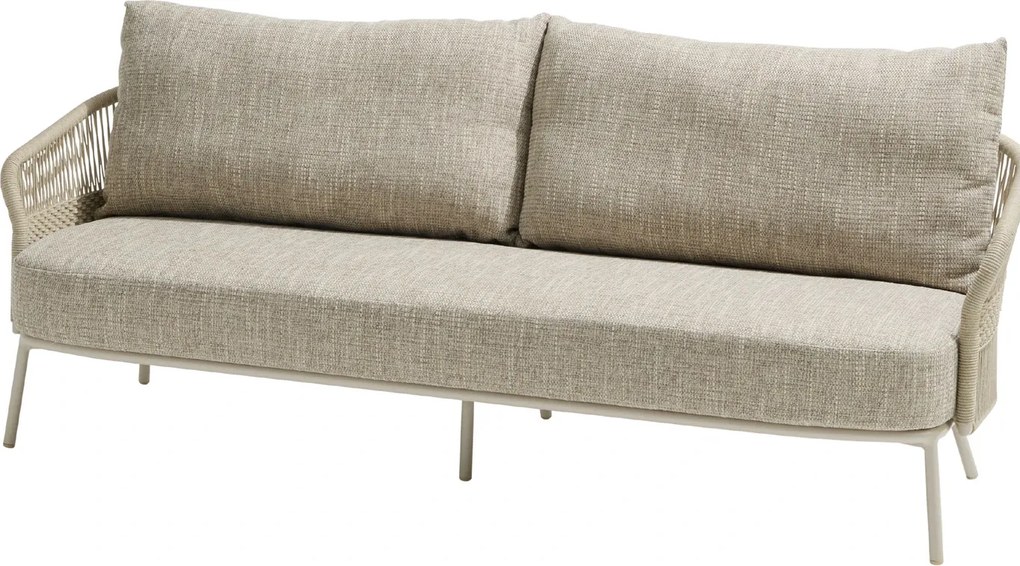 4 Seasons Outdoor Corfu 3-zits loungebank Linnen Loungebank beige weerbestendig