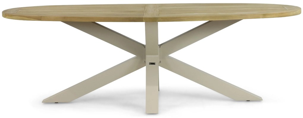 Tuinset 6 personen 240 cm Kunststof Taupe Lifestyle Garden Furniture Salina/Brookline