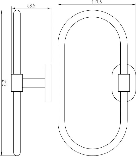 Eastbrook Salerno messing handdoekring chroom