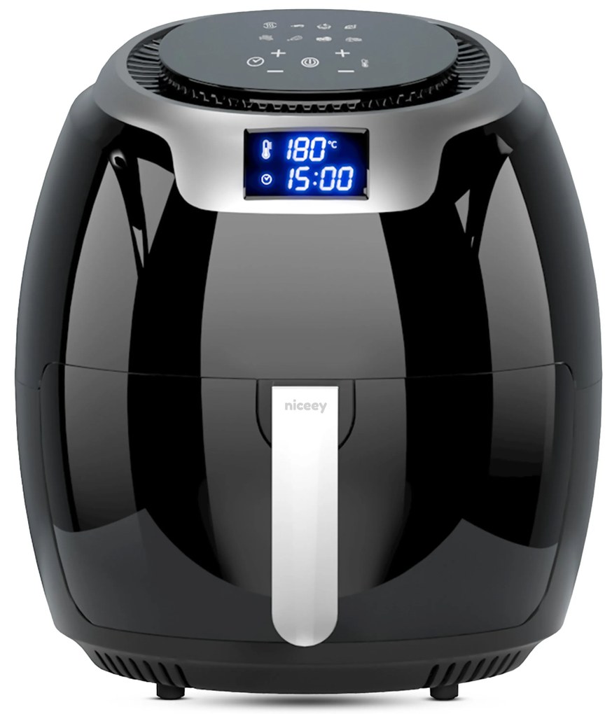 Niceey Airfryer XXL - Heteluchtfriteuse - 8L - 1800W - Zwart