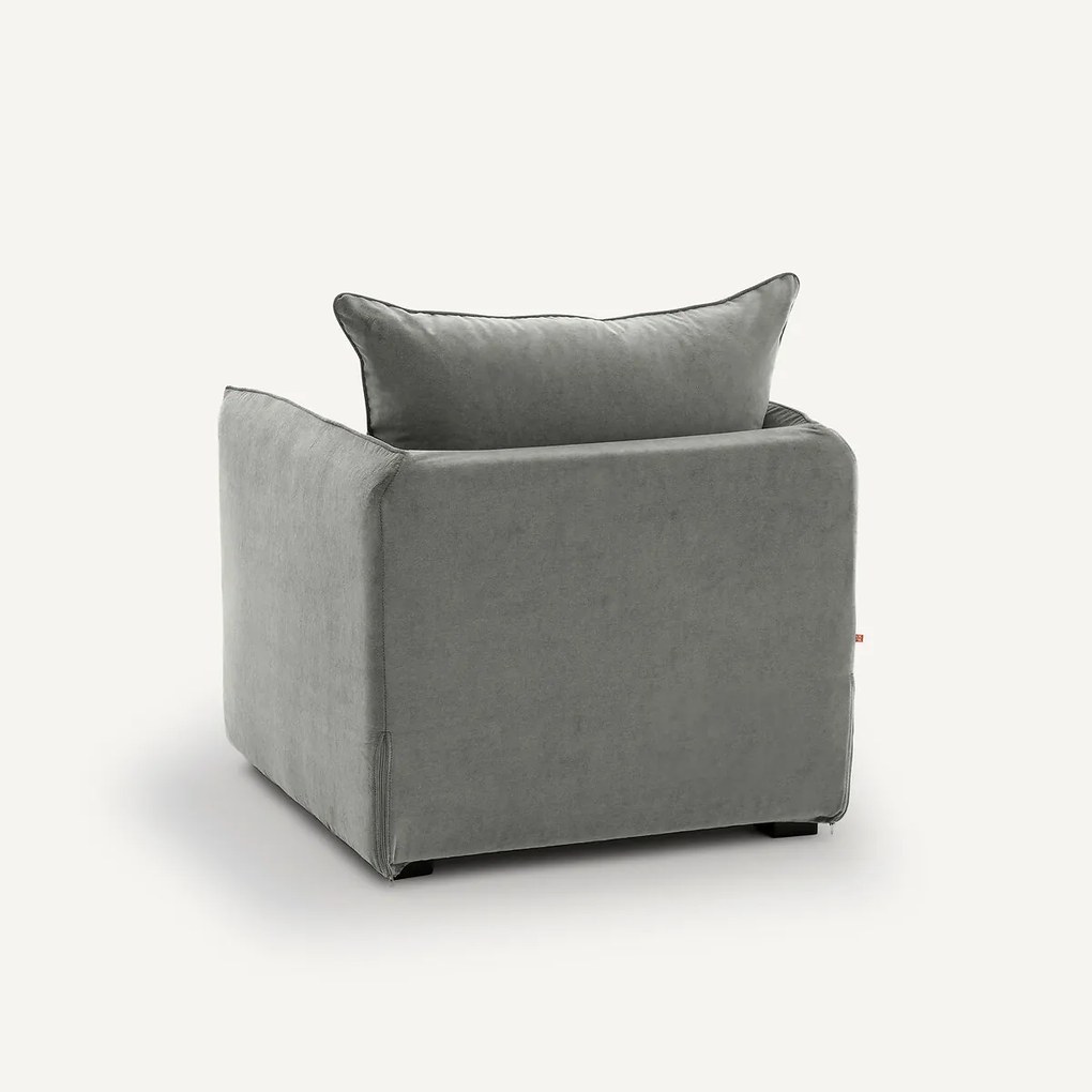 Fauteuil in stonewashed fluweel, Neo Chiquito