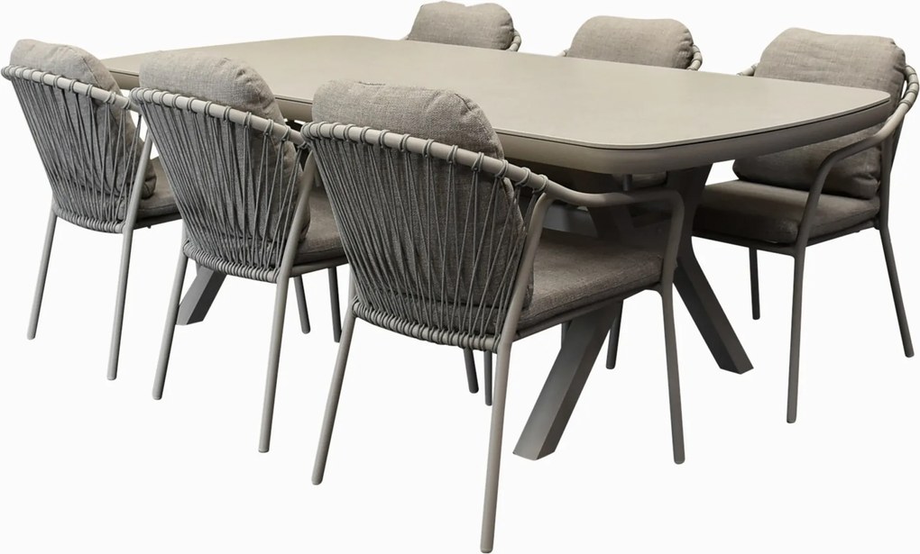 Sandora Vespera dining tuinset 220x100xH74 cm latte