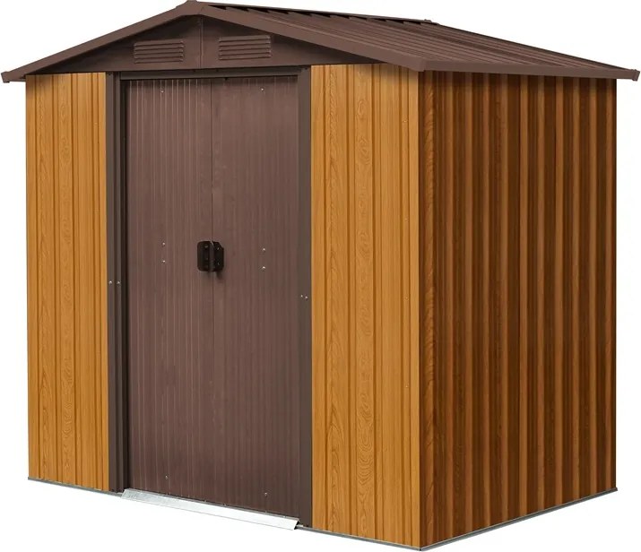 Metalen gereedschapshuisje Helsinki 2,4 x 1,3 m Store Boss bruin