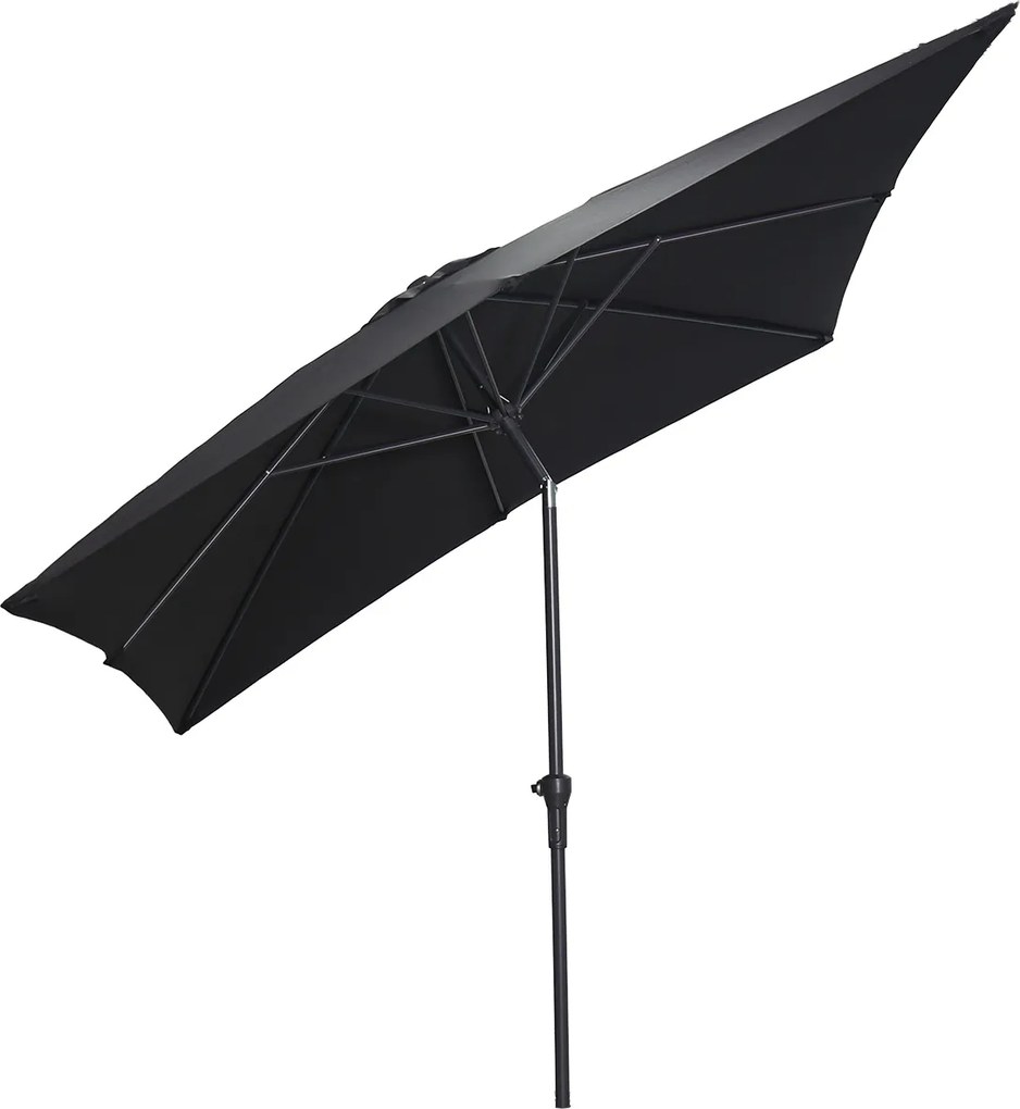 Garden Impressions Lotus stokparasol 250x250 - zwart
