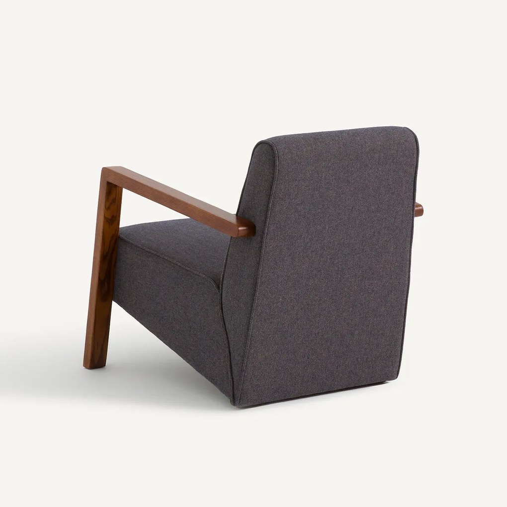 Fauteuil in wol en polyester Sanami