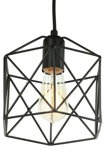 Diamond Star Industrieel Draad Design Hanglamp Zwart