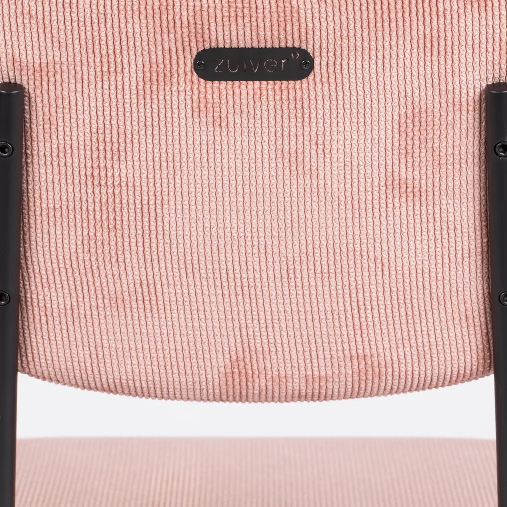 Zuiver Benson Hoge Barkruk Stof Roze