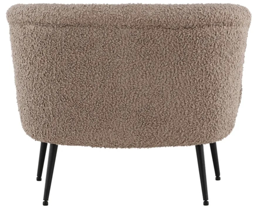 Bruine Teddy Fauteuil Zwarte Poten