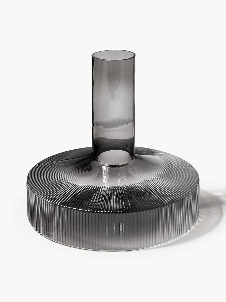Mondgeblazen decanter Ripple met groefreliëf, 1.1 L
