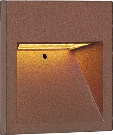 Moderne wandlamp roestbruin vierkant incl. LED IP54 - Gem