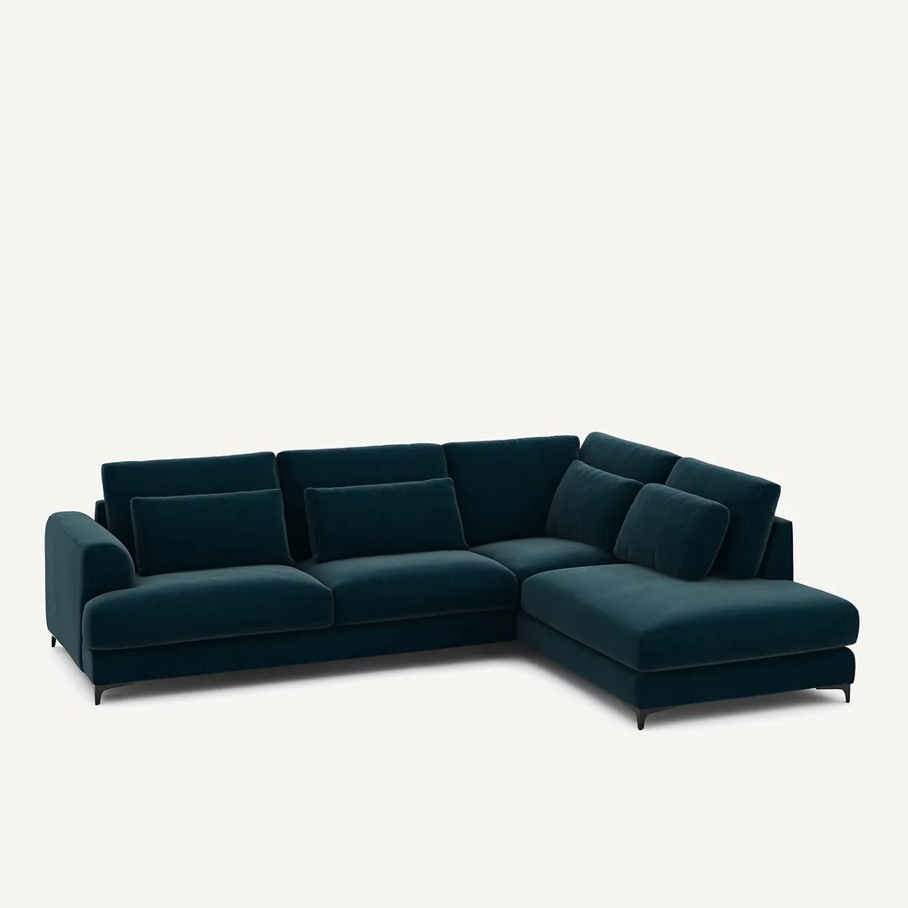 Omvormbare hoekbank rechts, fluweel, Marsile