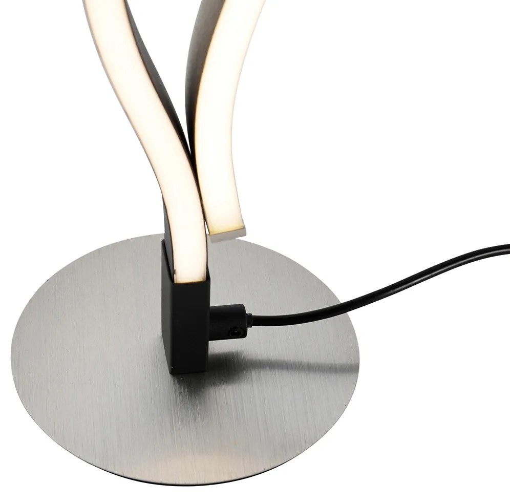 Design tafellamp zwart met zilver incl. LED dimbaar - Blaze Design Binnenverlichting Lamp