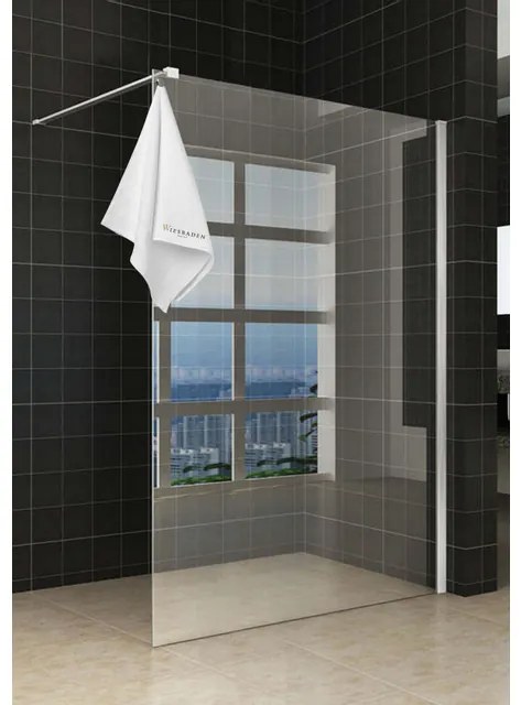 Wiesbaden Sita inloopdouche - 120x200cm - helder glas 8mm - Nano coating - met handdoekhouder - Chroom 20.3408