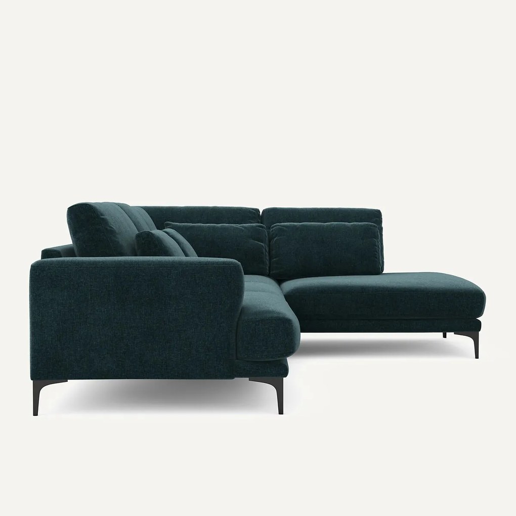 Hoekbank rechts in chenille fluweel, Marsile