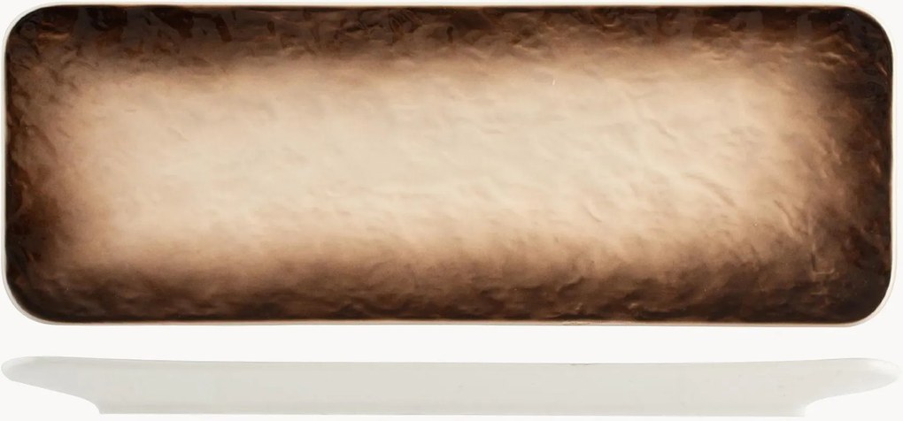 Rechthoekige porseleinen borden Eclipse, 6-delig