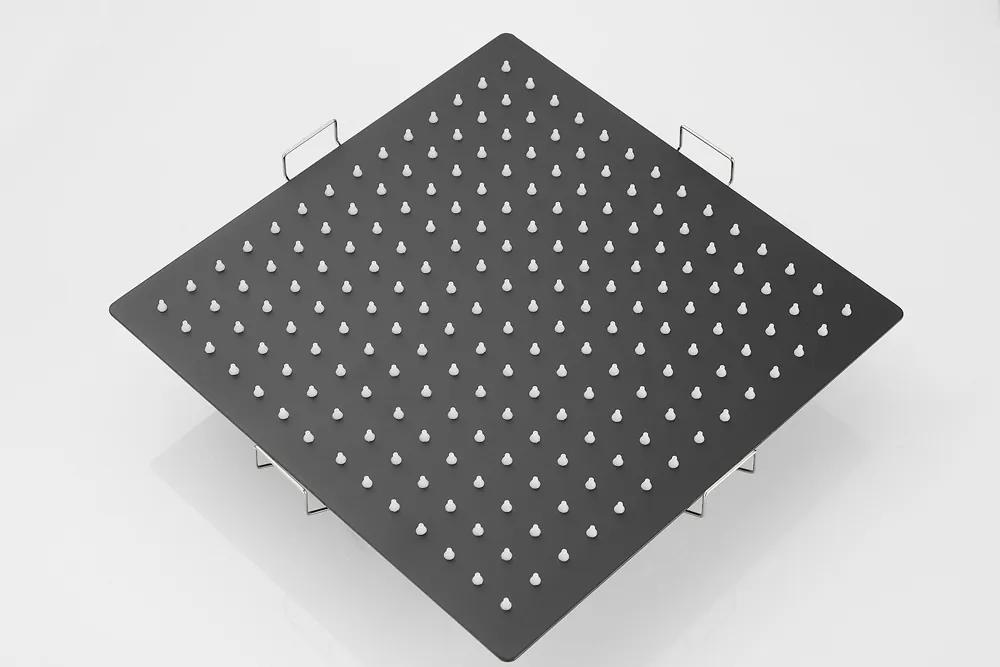Saniclear Plus inbouw regendouche met inbouw douchekop 30x30cm zwart mat