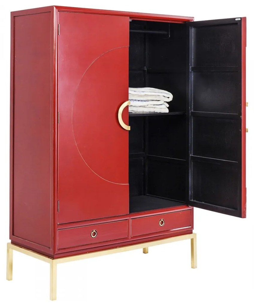 Kare Design Disk Bordeauxrode Kledingkast - 120x55x180cm.