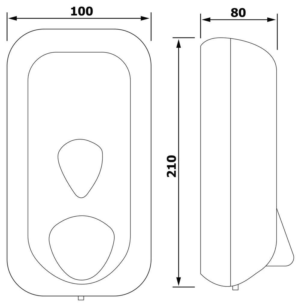 Sapho Colored zeepdispenser mat zwart