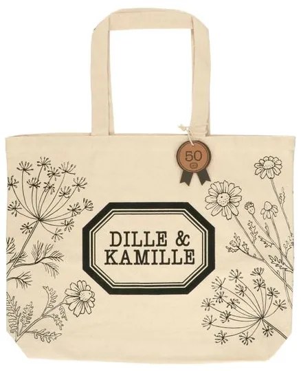 Tas Dille&amp;Kamille, recycled katoen, groot, 40 x 50 x 10 cm