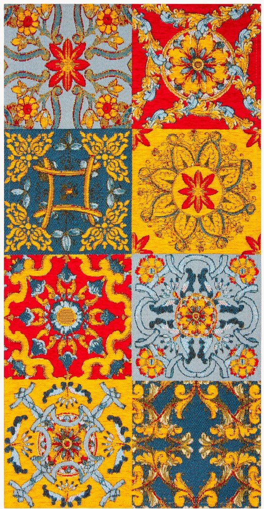 Chenille laagpolig vloerkleed Trinacria