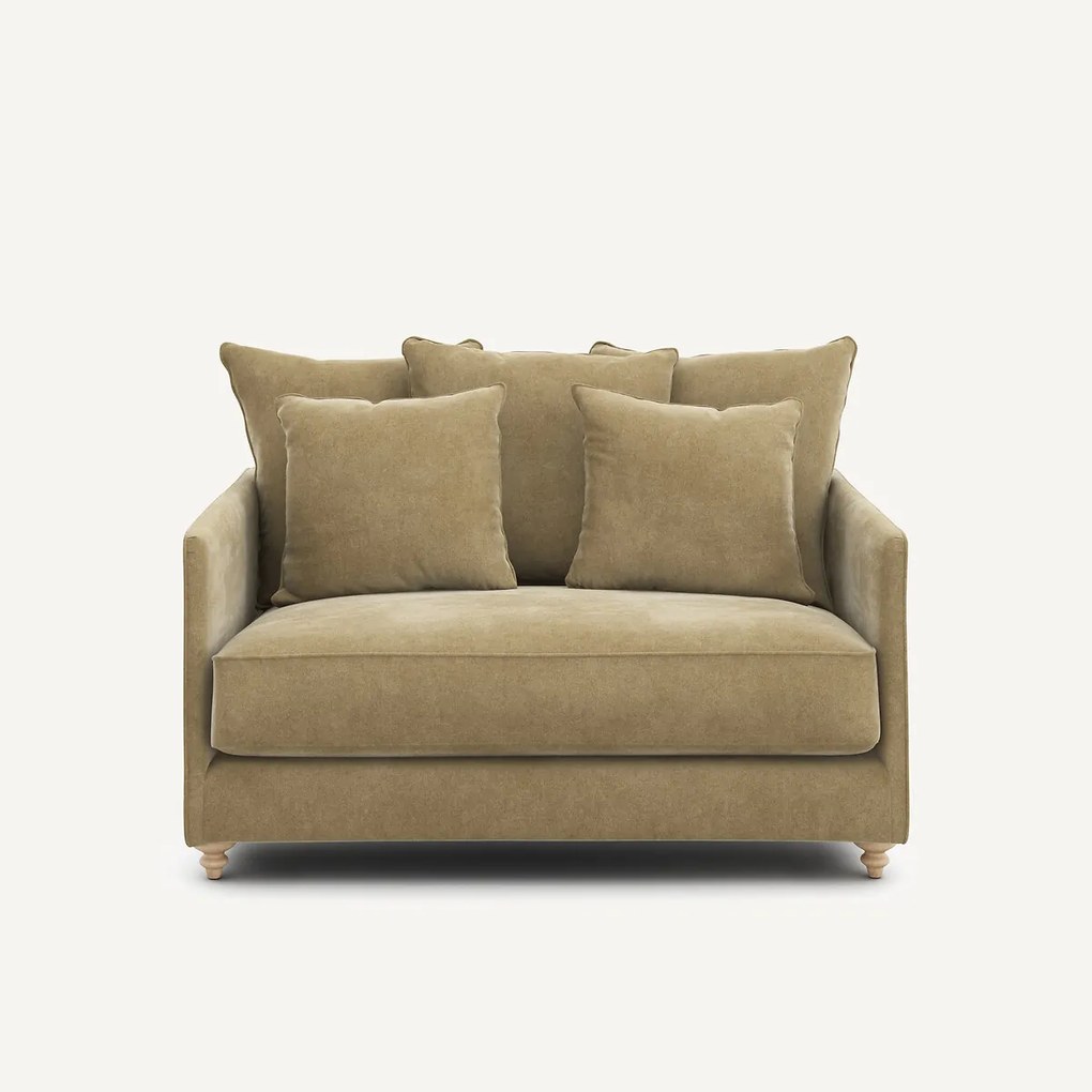 2-zits slaapbank in stonewashed fluweel, Lazare