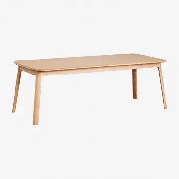 Uitschuifbare Houten Eettafel (220-320x95 Cm) Treveris Eikenhout - Sklum