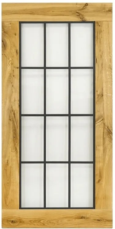 Houten Schuifdeur Met Glas 210x100 - Zwart - Incl. Rails