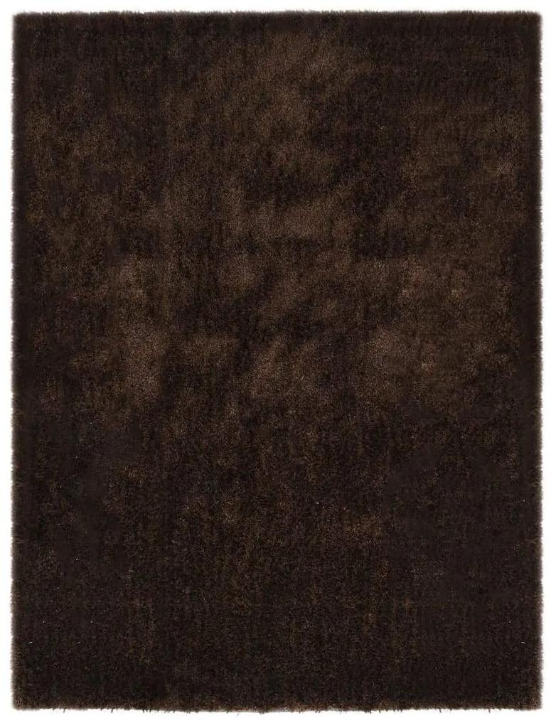 Medina Vloerkleed shaggy hoogpolig 160x230 cm bruin