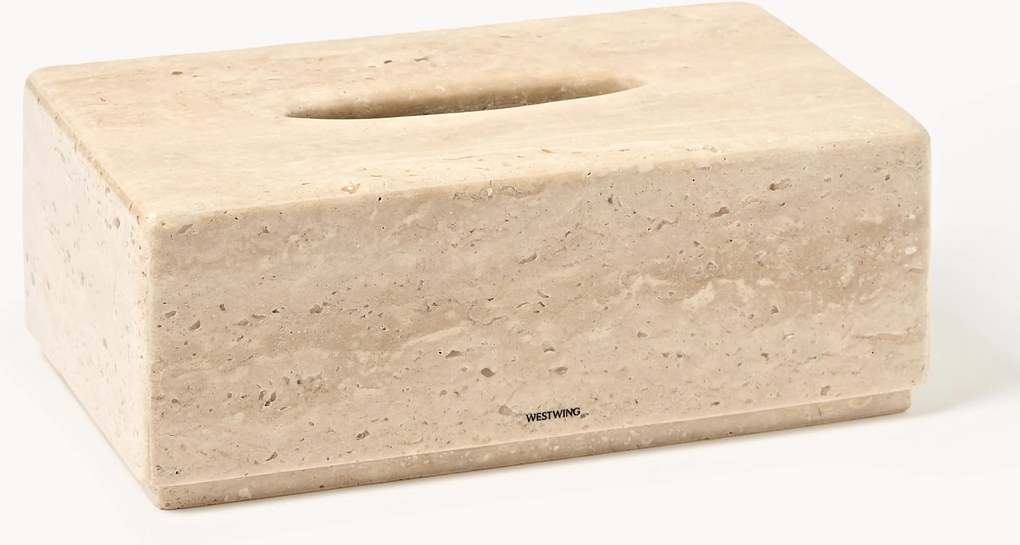 Travertijn cosmetische tissuedoos Susan